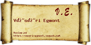 Vásári Egmont névjegykártya
